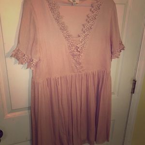 Boutique Pink Floral edge dress